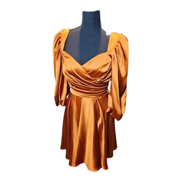 Mac Duggal Dress Size 2 Cognac Orange - Picture 4 of 13